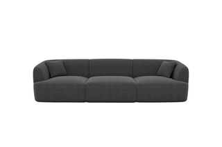 Canapé Ozura - Anthracite - 3 places - En tissu structurel