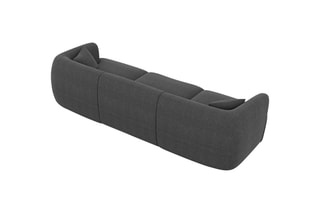 Canapé Ozura - Anthracite - 3 places - En tissu structurel