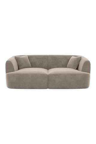 Canapé Ozura - Beige - 2 places - Tissu velours