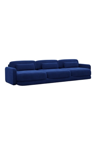 Canapé Migala - Bleu foncé - 3 places - En polyester