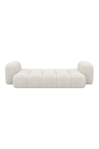 Canapé convertible - Blanc cassé - 3 places - En tissu bouclé