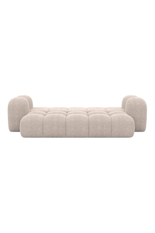 Canapé convertible - Beige - 3 places - En tissu structuré