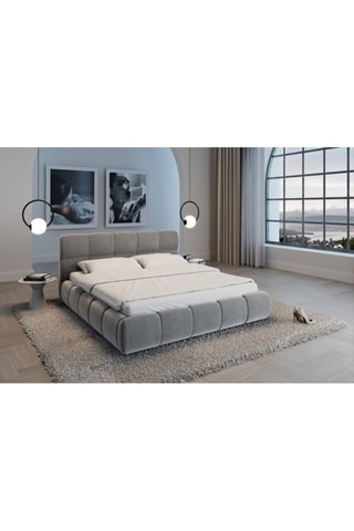 Lit-coffre avec sommier en bois de pin massif Fabia - Couchage 140 x 200 cm