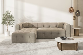 Canapé d'angle gauche Baloo Beige