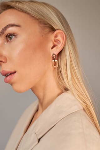 Orecchini a lobo e orecchini Agathe - Dorato