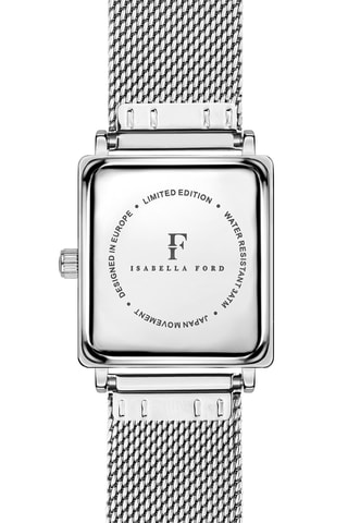 Reloj de cuarzo de acero, nácar y diamante Lilou