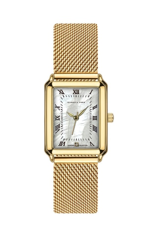 Reloj de cuarzo de acero, diamante y nácar Coralie