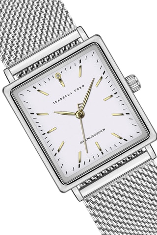 Cofanetto orologio al quarzo e bracciale in acciaio Rosalie - Argentato