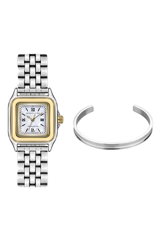 Cofanetto orologio al quarzo e bracciale in acciaio Vivienne - Argentato e dorato