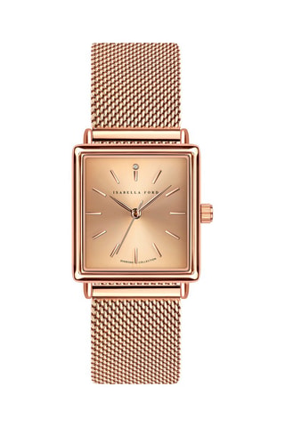 Reloj de cuarzo de acero y diamante Adéline