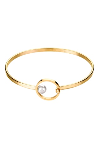 Cofanetto orologio al quarzo e bracciale in acciaio con perla Elodine - Dorato