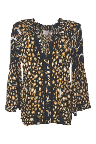 Blouse Elisa - Blanc, noir et jaune
