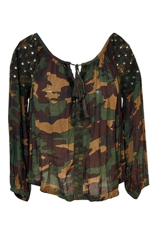Blouse Army - Noir, vert et marron