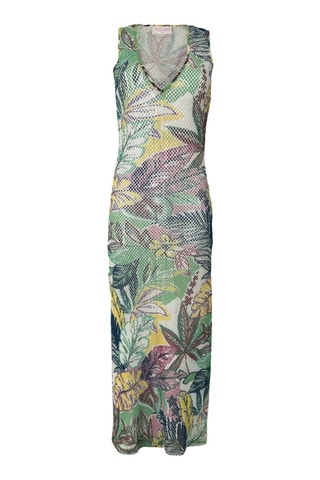 Robe longue Angeles - Bleu, vert et jaune