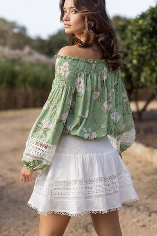 Blouse Gia - Vert, jaune et rose