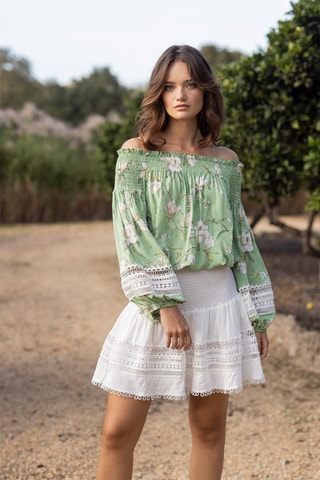 Blouse Gia - Vert, jaune et rose