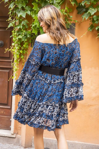 Robe courte Torina - Bleu