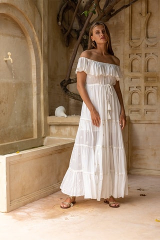 Robe longue Kate - Blanc