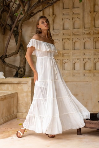 Robe longue Kate - Blanc