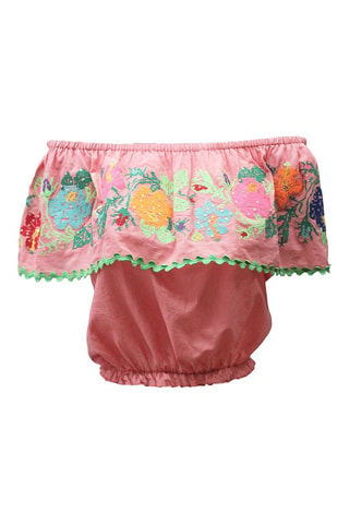 Top - Vert et rose