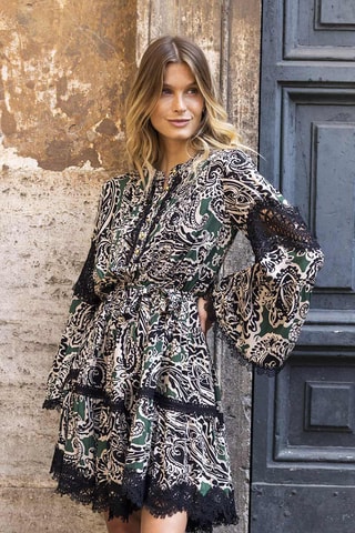 Robe courte Agatha - Noir