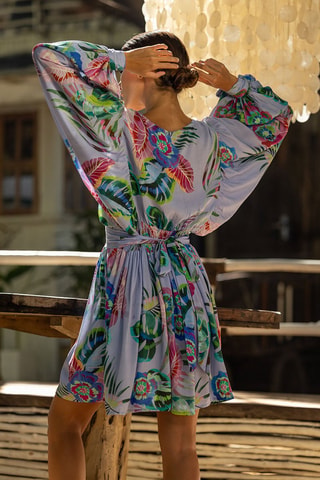 Robe patineuse Falone - Vert, violet et rose