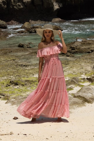 Robe longue Kate - Rose