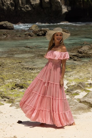 Robe longue Kate - Rose