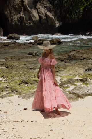Robe longue Kate - Rose