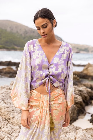 Jupe longue - Orange et violet