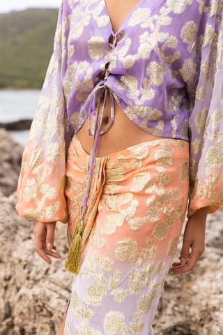 Jupe longue - Orange et violet