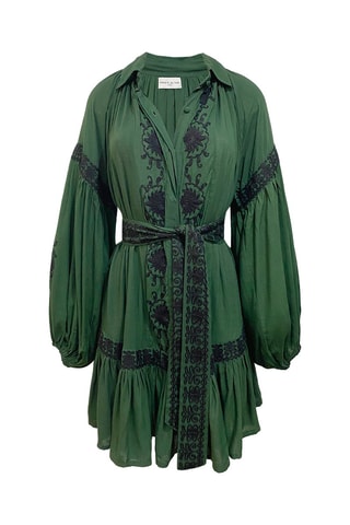 Robe courte Dina - Noir et vert