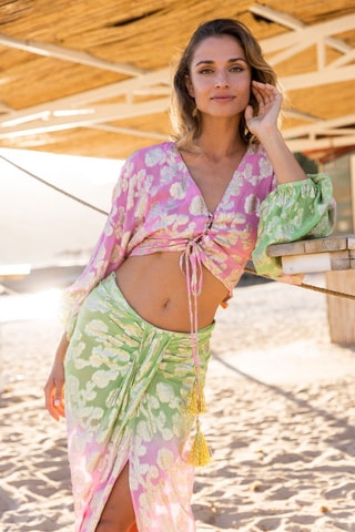 Crop top - Vert et rose