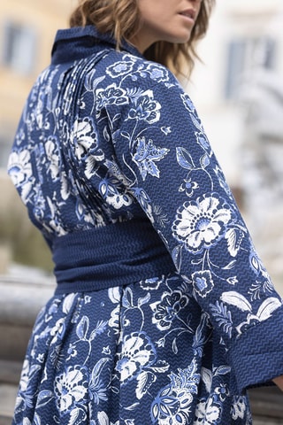 Robe courte Viola - Blanc et bleu
