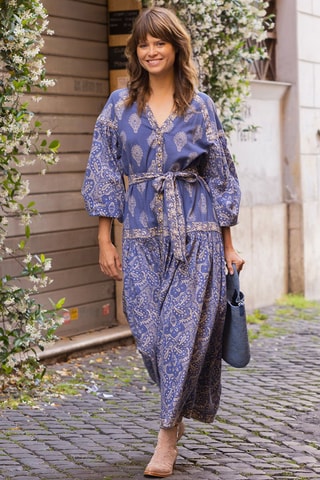 Robe longue Isabela - Bleu