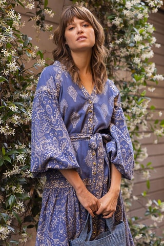Robe longue Isabela - Bleu