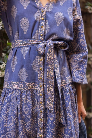 Robe longue Isabela - Bleu