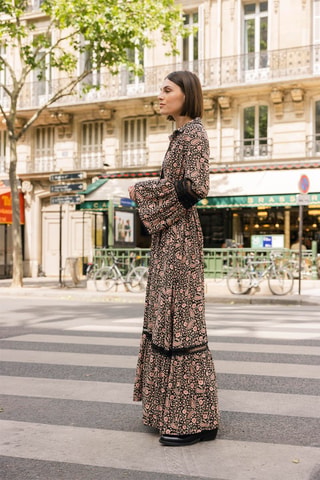 Robe longue Valentine - Noir