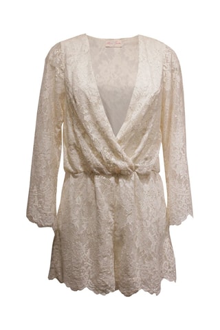 Robe patineuse en dentelle - Blanc