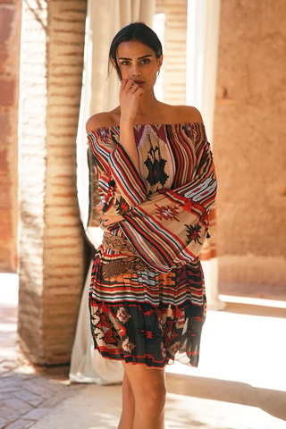 Robe courte Caprice - Beige