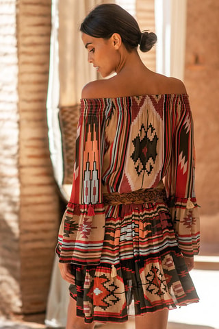 Robe courte Caprice - Beige