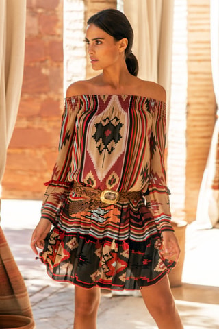 Robe courte Caprice - Beige
