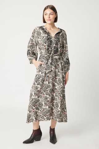 Robe longue Parisian Chic - Blanc et noir