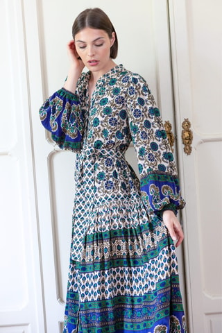 Robe longue Parisian Chic - Bleu