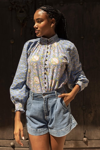 Blouse Colombian Dreams - Bleu