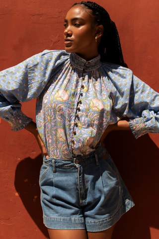 Blouse Colombian Dreams - Bleu