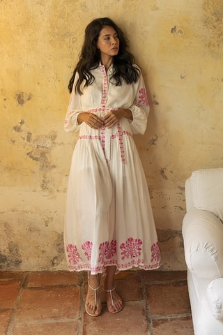 Robe longue Colombian Dreams - Rose