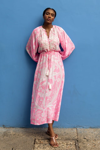 Robe longue Colombian Dreams - Rose