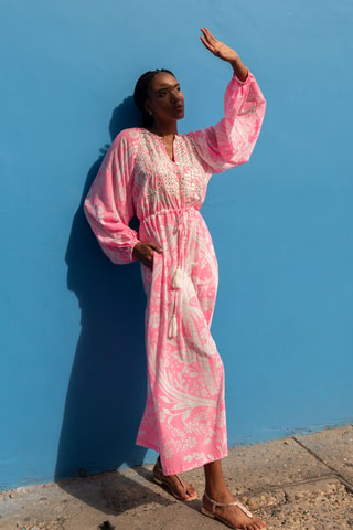 Robe longue Colombian Dreams - Rose