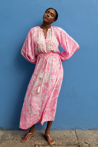 Robe longue Colombian Dreams - Rose